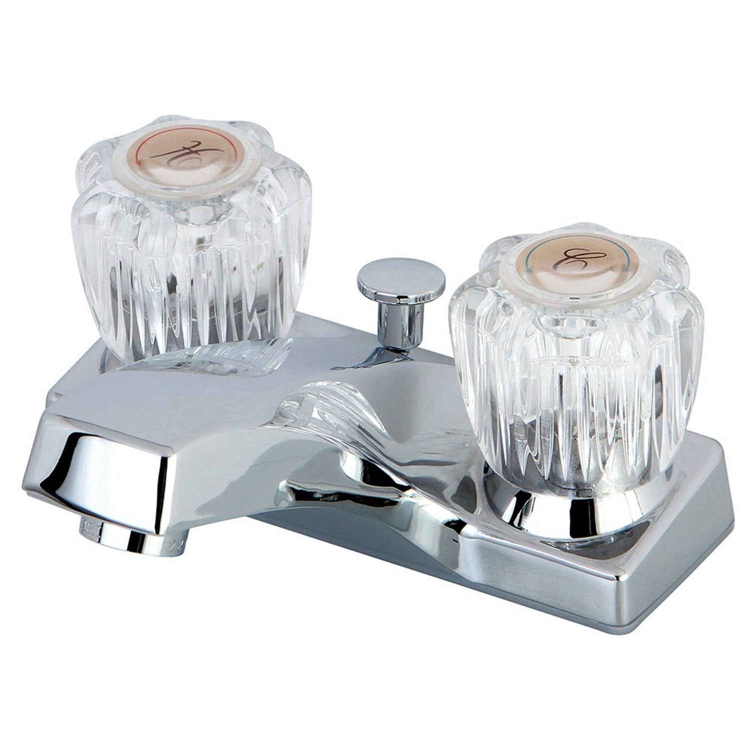 Kingston Brass Americana 4-Inch Centerset Bathroom Faucet With Pop-Up Drain - Polished Chrome