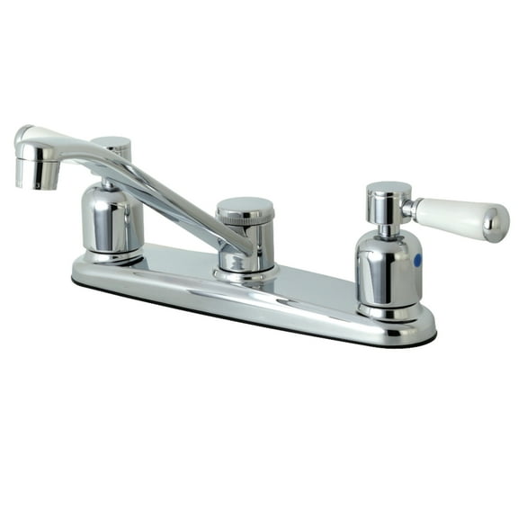 Kingston FB111DPL Paris Two-Handle 2-Hole 8" Centerset Kitchen Faucet in Polished Chrome