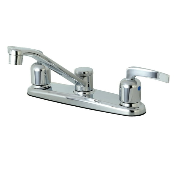 Kingston FB111EFL Centurion Two-Handle 2-Hole 8" Centerset Kitchen Faucet in Polished Chrome