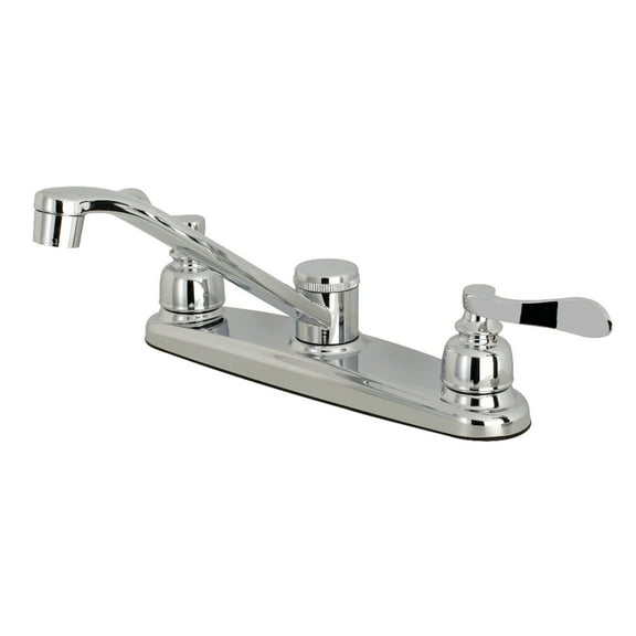 Kingston FB111NFL NuWave French Two-Handle 2-Hole 8" Centerset Kitchen Faucet in Polished Chrome