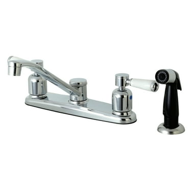 Kingston Brass FB112DPL Paris 8-Inch Centerset Kitchen Faucet with Sprayer, Polished Chrome