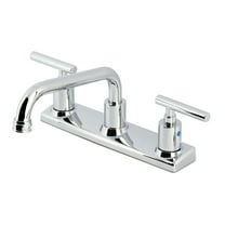 Kingston Brass FB2131CML Manhattan Double-Handle 8" Centerset Kitchen Faucet, Polished Chrome