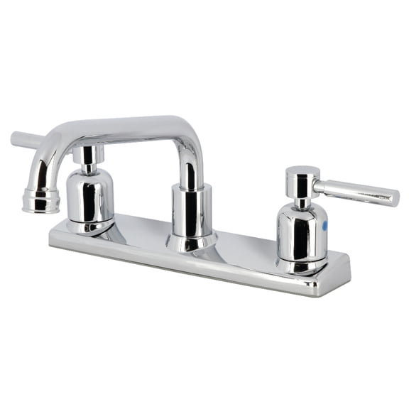 Kingston FB2131DL Concord Two-Handle 2-Hole 8" Centerset Kitchen Faucet in Polished Chrome