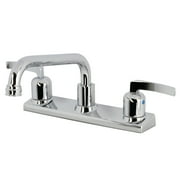 Kingston FB2131EFL Centurion Two-Handle 2-Hole 8" Centerset Kitchen Faucet in Polished Chrome