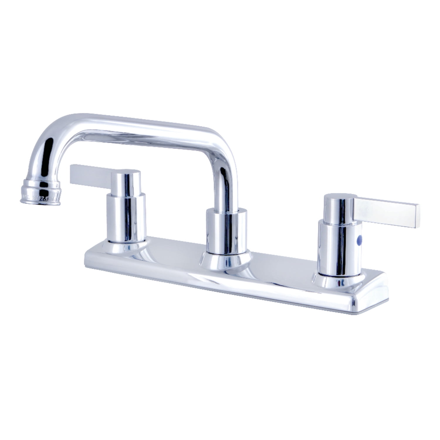 Kingston Brass Chrome 8\" Centerset Kitchen Faucet With Brass Sprayer K...