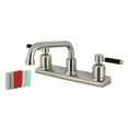 thumbnail image 1 of Kingston FB2138DKL Kaiser Two-Handle 2-Hole 8" Centerset Kitchen Faucet in Brushed Nickel, 1 of 7