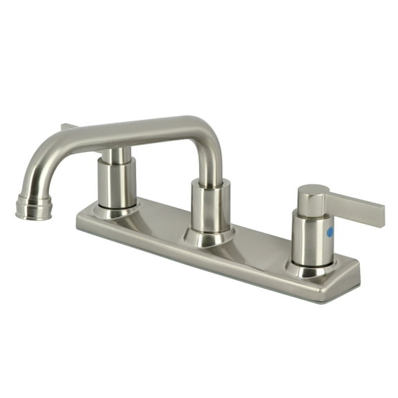 Kingston FB2138NDL NuvoFusion Two-Handle 2-Hole 8" Centerset Kitchen Faucet in Brushed Nickel