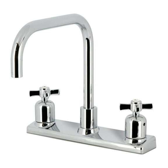 Kingston FB2141ZX Millennium Two-Handle 2-Hole 8" Centerset Kitchen Faucet in Polished Chrome