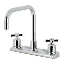 Kingston FB2141ZX Millennium Two-Handle 2-Hole 8" Centerset Kitchen Faucet in Polished Chrome