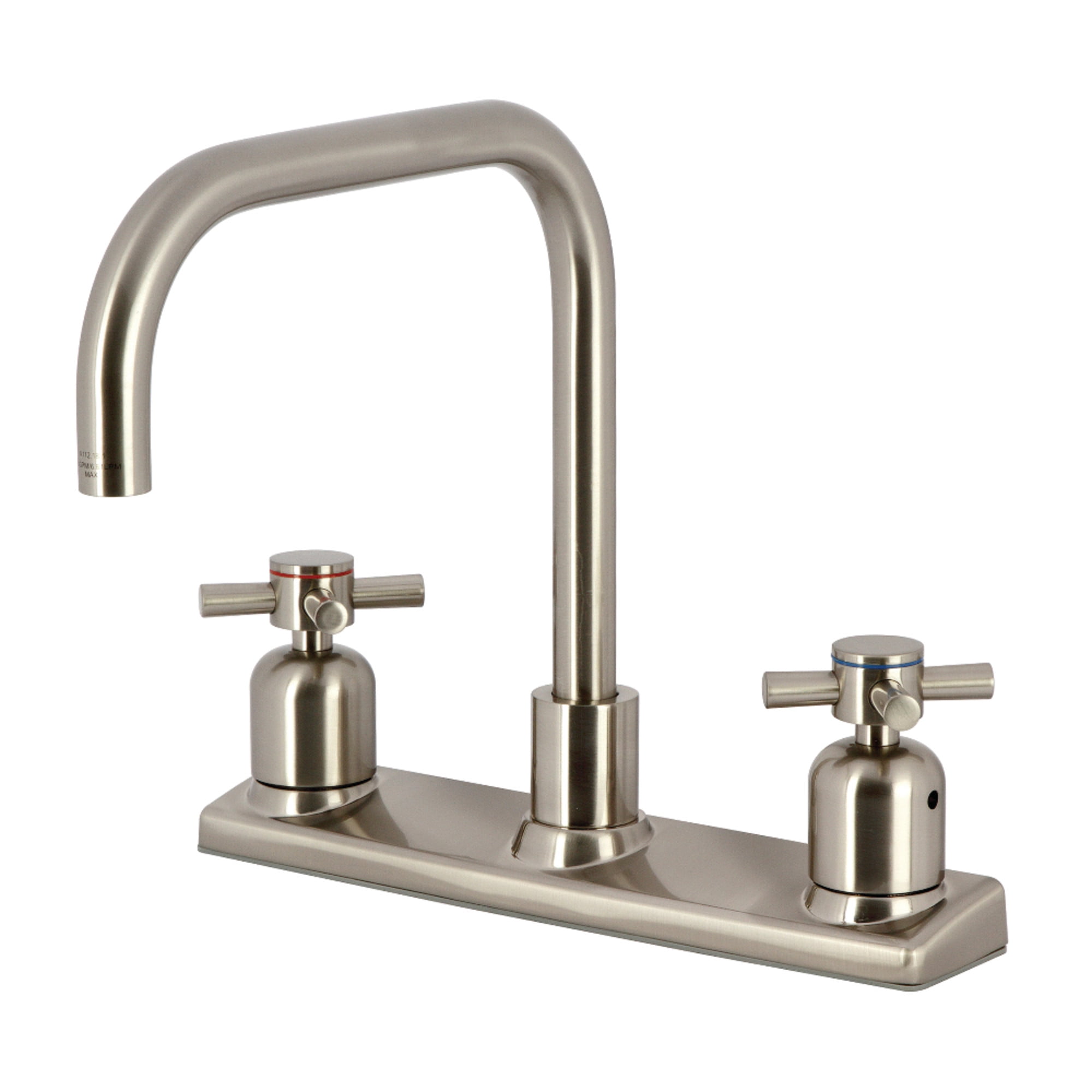 Kingston FB2148DX Concord Two-Handle 2-Hole 8" Centerset Kitchen Faucet in Brushed Nickel