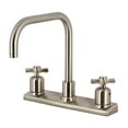 thumbnail image 1 of Kingston FB2148ZX Millennium Two-Handle 2-Hole 8" Centerset Kitchen Faucet in Brushed Nickel, 1 of 7