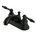 thumbnail image 1 of Kingston Brass FB2600KL Knight Double-Handle 4" Centerset Bathroom Faucet with Pop-Up Drain, Matte Black, 1 of 7