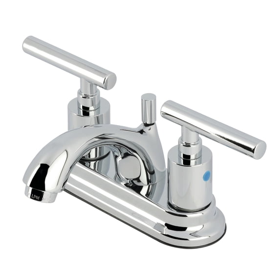 Kingston Brass FB2601CML Manhattan Double-Handle 4" Centerset Bathroom Faucet with Pop-Up Drain, Polished Chrome