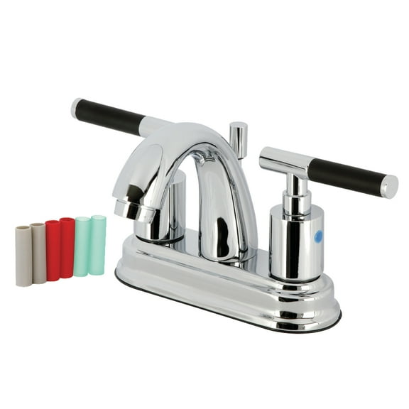 Kingston Brass FB5611CKL Kaiser 4 in. Centerset Bathroom Faucet with Pop-Up Drain, Polished Chrome