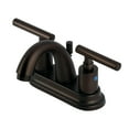 thumbnail image 1 of Kingston Brass FB5615CML Manhattan Double-Handle 4" Centerset Bathroom Faucet with Pop-Up Drain, Oil Rubbed Bronze, 1 of 7