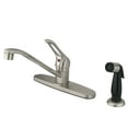 thumbnail image 1 of Kingston FB562SN Wyndham One-Handle 4-Hole 8" Centerset Kitchen Faucet with Side Sprayer in Brushed Nickel, 1 of 4