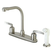 Kingston Brass FB718EFL Centurion 8-Inch Centerset Kitchen Faucet with Sprayer, Brushed Nickel