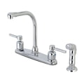 thumbnail image 1 of Kingston FB751DLSP Concord Two-Handle 4-Hole 8" Centerset Kitchen Faucet with Side Sprayer in Polished Chrome, 1 of 5