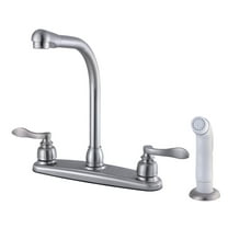 Kingston FB758NFLSP NuWave French Two-Handle 4-Hole 8" Centerset Kitchen Faucet with Side Sprayer in Brushed Nickel