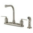 thumbnail image 1 of Kingston Brass FB758SVLSP Serena Centerset Kitchen Faucet with Plastic Sprayer, Brushed Nickel, 1 of 5