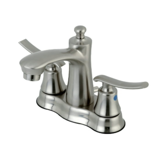Kingston Brass FB7618JL 4 in. Centerset Bathroom Faucet, Brushed Nickel
