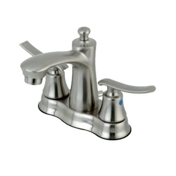 Kingston Brass FB7618JL 4 in. Centerset Bathroom Faucet, Brushed Nickel