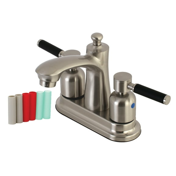 Kingston Brass FB7628DKL 4 in. Centerset Bathroom Faucet, Brushed Nickel