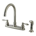 thumbnail image 1 of Kingston FB7798ALSP Victorian Two-Handle 4-Hole 8" Centerset Kitchen Faucet with Side Sprayer in Brushed Nickel, 1 of 5