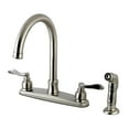 thumbnail image 1 of Kingston FB7798NFLSP NuWave French Two-Handle 4-Hole 8" Centerset Kitchen Faucet with Side Sprayer in Brushed Nickel, 1 of 5
