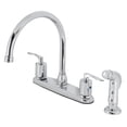 thumbnail image 1 of Kingston FB791SVLSP Serena Two-Handle 4-Hole 8" Centerset Kitchen Faucet with Side Sprayer in Polished Chrome, 1 of 7