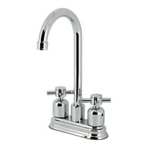 Kingston Brass FB8491DX Concord Double-Handle 4" Centerset High-Arc Bar Faucet, Polished Chrome