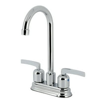 Kingston Brass FB8491EFL Centurion Double-Handle 4" Centerset High-Arc Bar Faucet, Polished Chrome