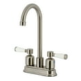 thumbnail image 1 of Kingston Brass FB8498DPL Paris Double-Handle 4" Centerset High-Arc Bar Faucet, Brushed Nickel, 1 of 4