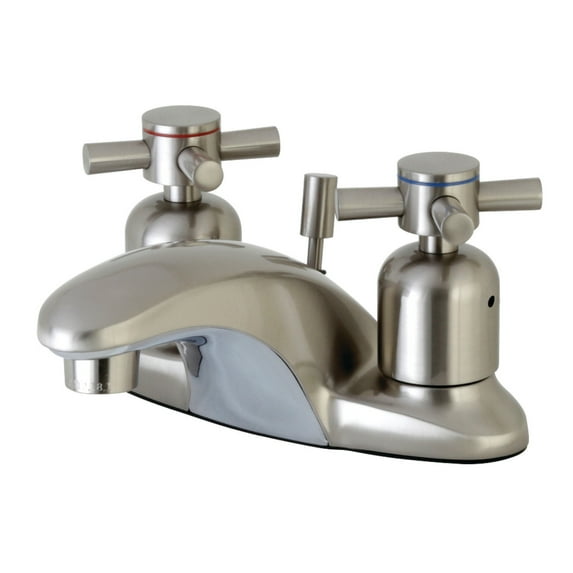 Kingston Brass FB8628DX 4 in. Centerset Mount Bathroom Faucet, Brushed Nickel
