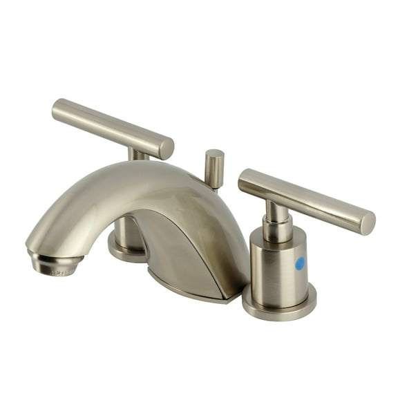 Kingston Brass FB8958CML Manhattan Widespread Bathroom Faucet with Pop-Up Drain, Brushed Nickel