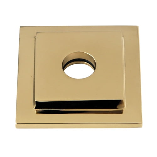 Kingston Brass FLSQUARE2 Claremont Heavy Duty Square Solid Cast Brass Shower Flange, Polished Brass