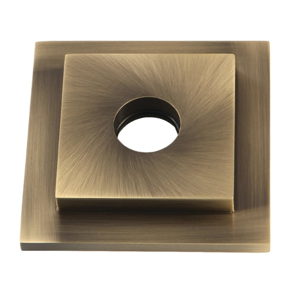 Kingston Brass FLSQUARE3 Claremont Heavy Duty Square Standard Mount Shower Flange, Antique Brass