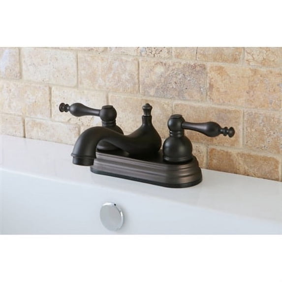 Kingston Brass FS360.ACL American Classic Centerset Bathroom Faucet with Pop-Up Drain Assembly and Metal Lever Handles