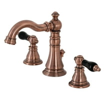 Kingston Brass FSC197AKLAC Duchess Widespread Bathroom Faucet with Brass Pop-Up, Antique Copper
