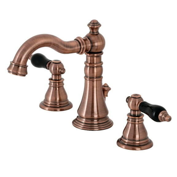 Kingston Brass FSC197AKLAC Duchess Widespread Bathroom Faucet with Brass Pop-Up, Antique Copper