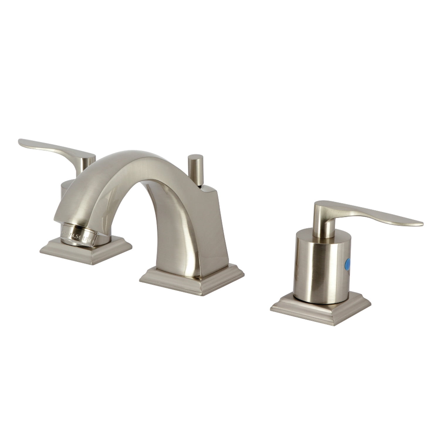 Serena Brushed Nickel Widespread Bathroom Faucet with Pop-Up Drain