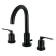thumbnail image 1 of Kingston Brass FSC8920SVL Serena Widespread Bathroom Faucet with Brass Pop-Up, Matte Black, 1 of 8