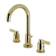 thumbnail image 1 of Kingston Brass FSC8922NDL NuvoFusion Widespread Bathroom Faucet with Brass Pop-Up, Polished Brass, 1 of 9