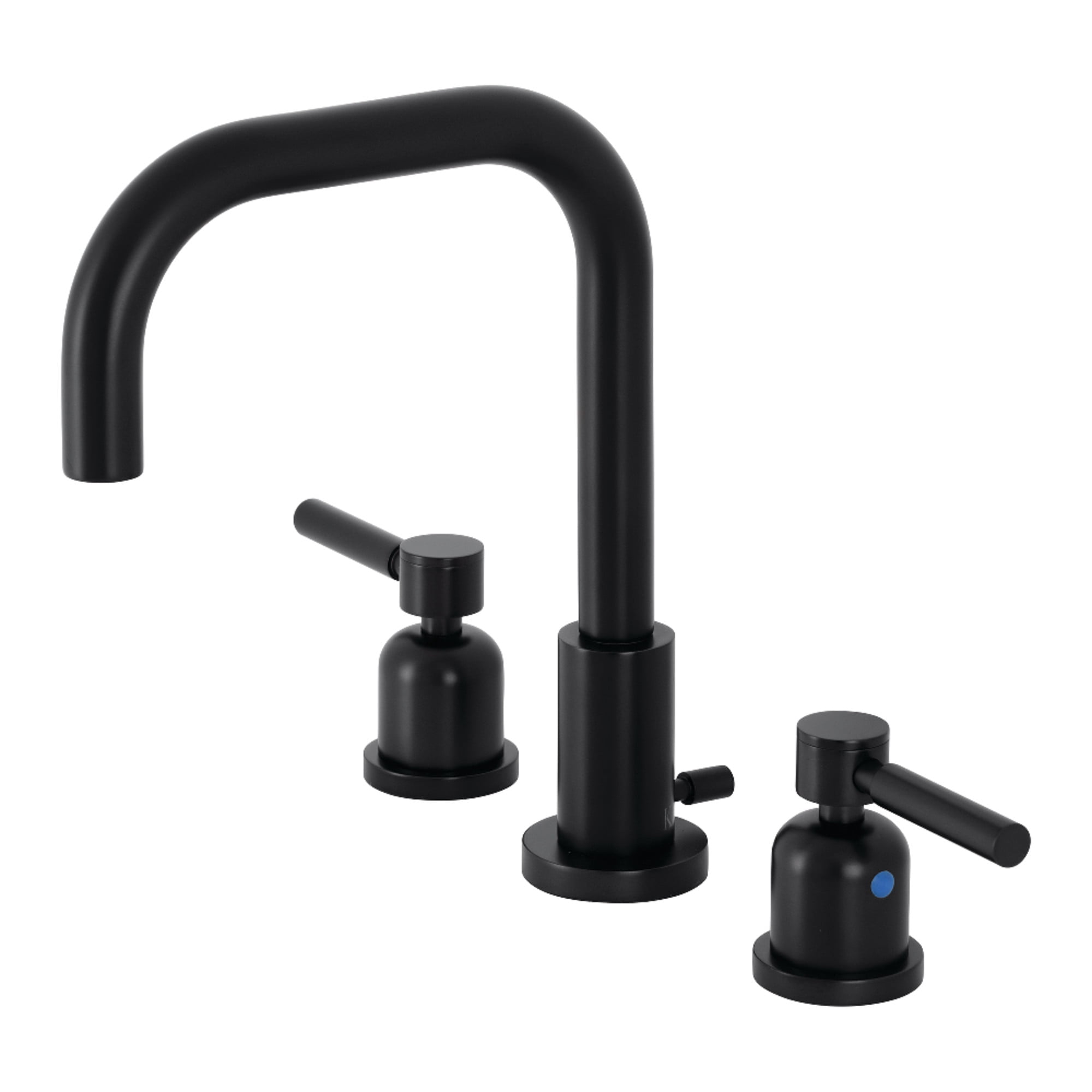 Kingston Brass FSC8930DL Concord Widespread Bathroom Faucet with Brass Pop-Up in Matte Black