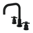 thumbnail image 1 of Kingston Brass FSC8930DX Concord Two-Handle 3-Hole Deck Mount Widespread Bathroom Faucet with Brass Pop-Up in Matte Black, 1 of 7