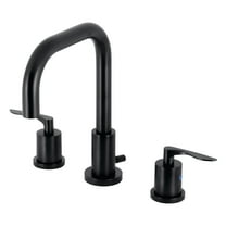Kingston Brass FSC8930SVL Serena Widespread Bathroom Faucet with Brass Pop-Up in Matte Black