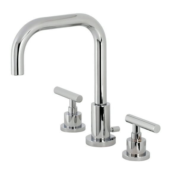 Kingston Brass FSC8931CML Manhattan Widespread Bathroom Faucet with Brass Pop-Up, Polished Chrome