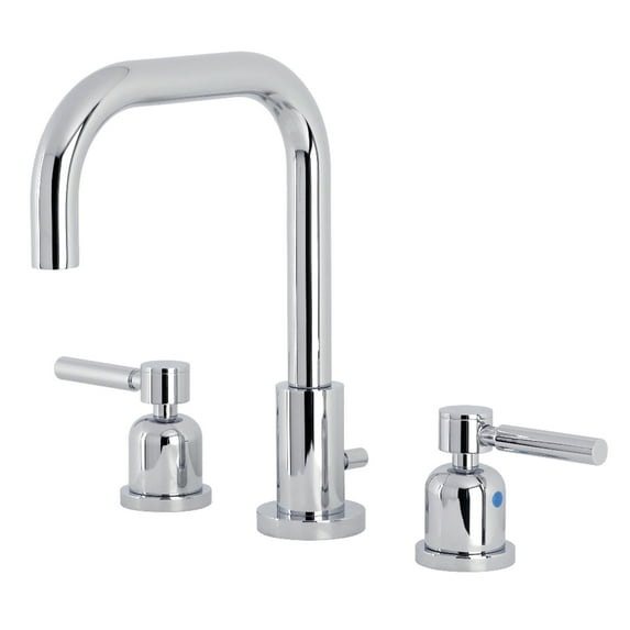 Kingston Brass FSC8931DL Concord Widespread Bathroom Faucet with Brass Pop-Up in Polished Chrome
