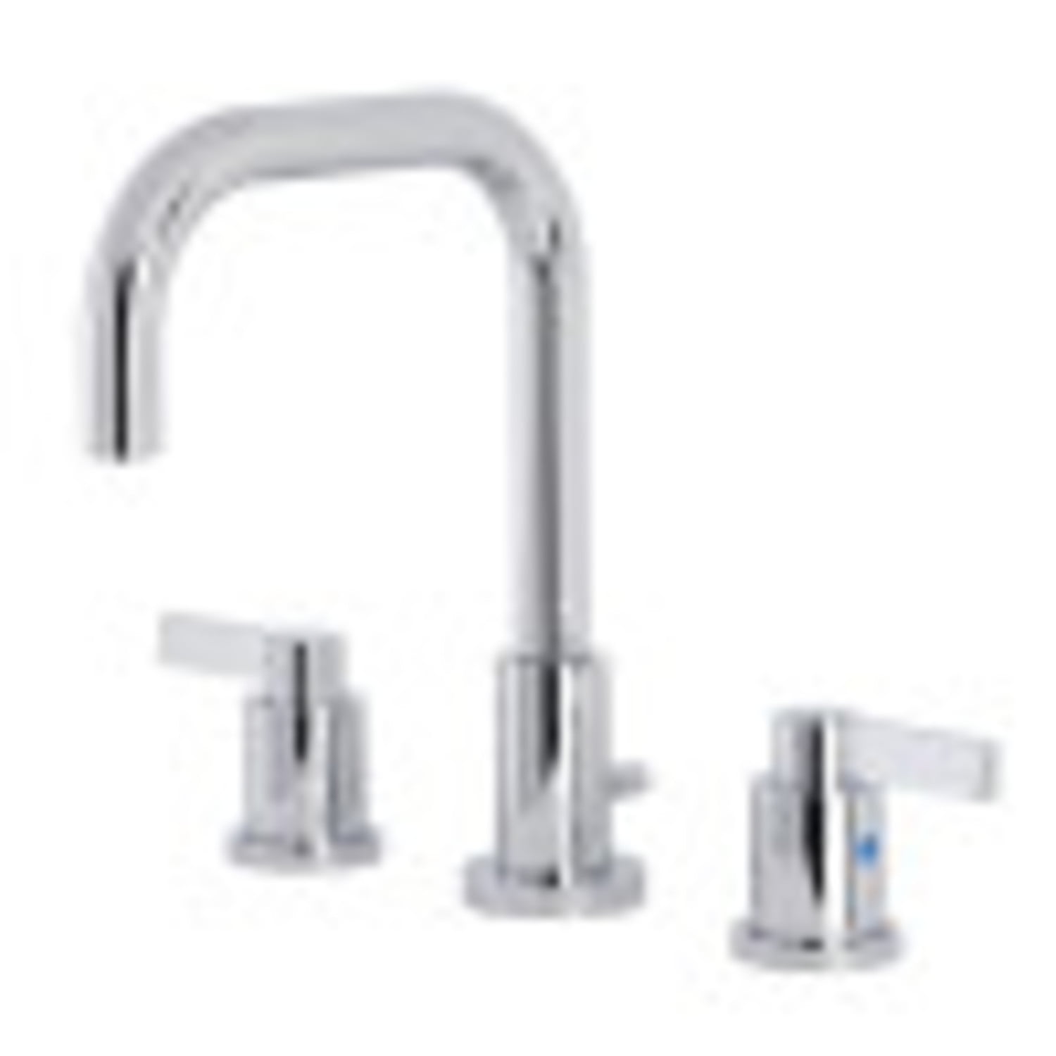 NuvoFusion Polished Chrome Widespread Bathroom Faucet with Brass Accents