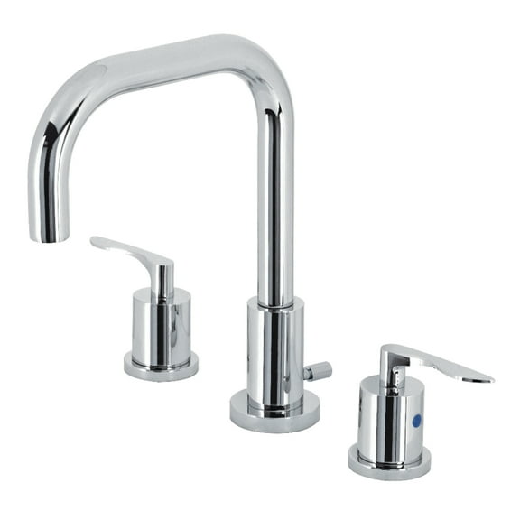 Kingston Brass FSC8931SVL Serena Widespread Bathroom Faucet with Brass Pop-Up in Polished Chrome